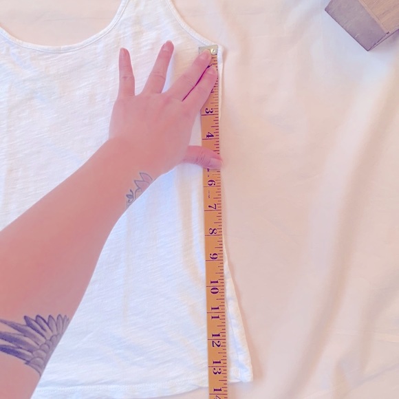 Aritzia Community white tank top, XXS, U front/back design, add on - Picture 3 of 6